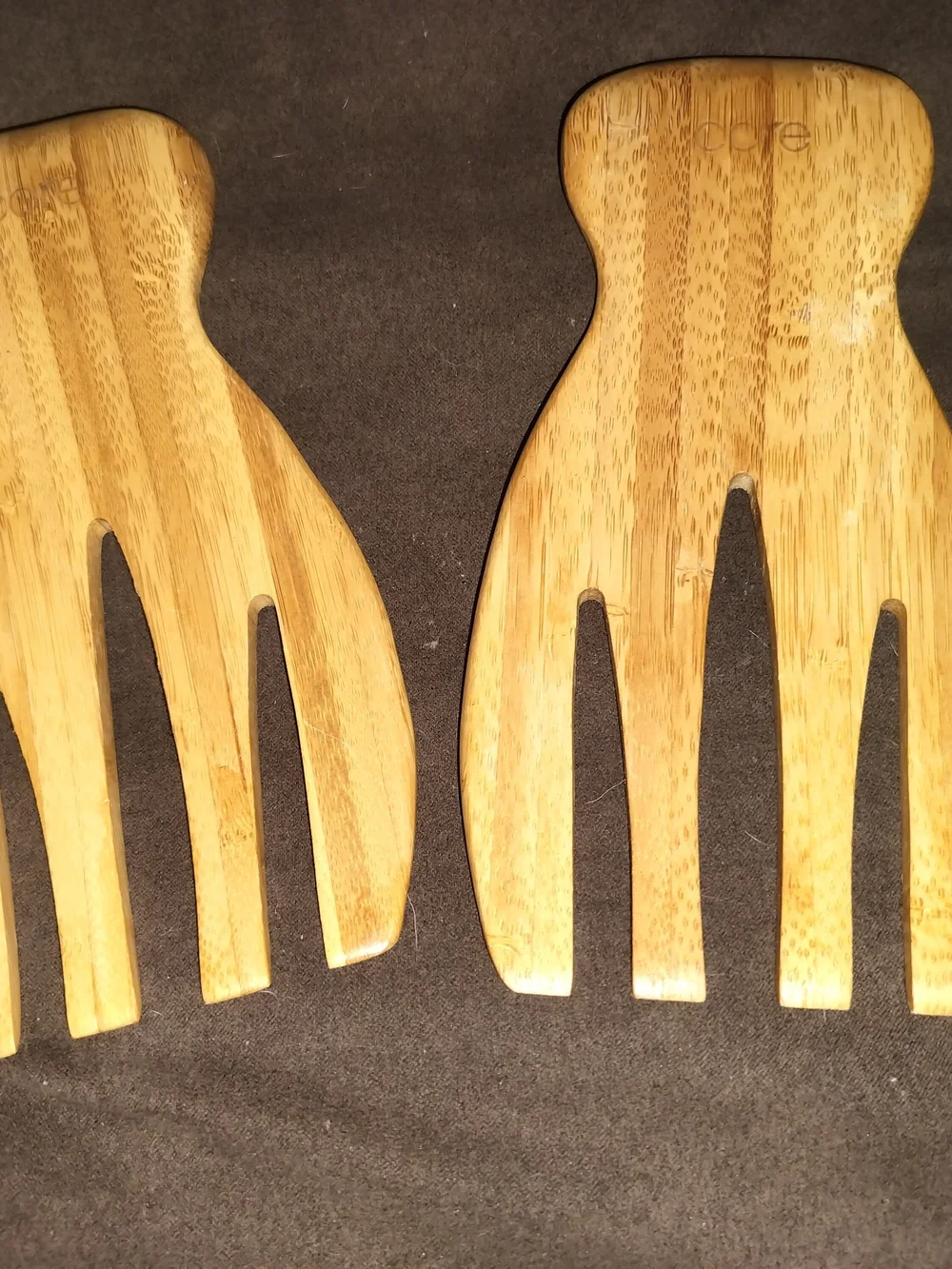 Core Bamboo Hands Serving Set - Light Natural Wood